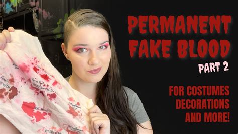 how to make fake blood clothes|realistic blood v.